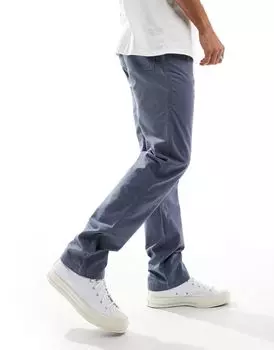 ASOS DESIGN – синие брюки прямого кроя из ткани рипстоп