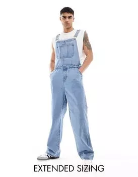 ASOS DESIGN – синие комбинезоны оверсайз