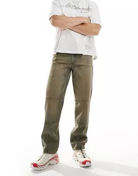 ASOS DESIGN – синие прямые джинсы с тонированным эффектом