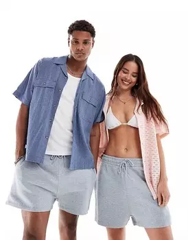 ASOS DESIGN – Синие шорты унисекс узкого кроя