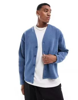 ASOS DESIGN – Синий кардиган оверсайз из джерси