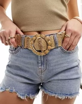 ASOS DESIGN – Соломенный пояс на талии и бедрах