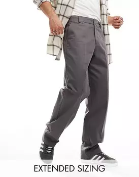 ASOS DESIGN – строгие серые рабочие брюки чинос