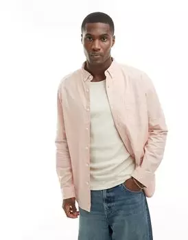 ASOS DESIGN – светло-розовая оксфордская рубашка