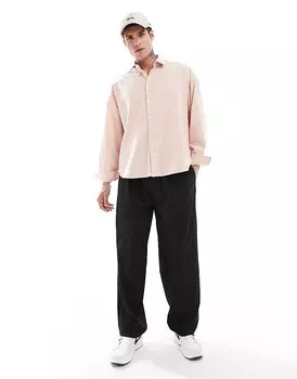 ASOS DESIGN – светло-розовая рубашка оверсайз