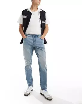 ASOS DESIGN – Светлые синие зауженные джинсы