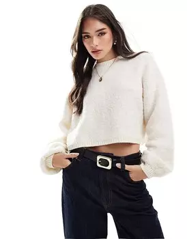 ASOS DESIGN – Свитер кремового цвета с высоким воротником >9