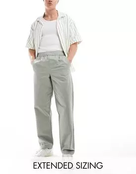 ASOS DESIGN – свободные брюки темно-зеленого цвета