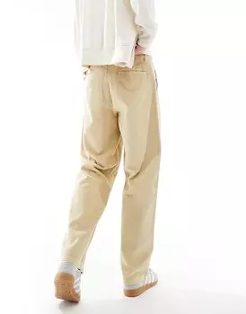 ASOS DESIGN – свободные вельветовые брюки серо-бежевого цвета