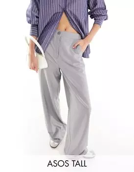 ASOS DESIGN Tall — серые широкие брюки для папы