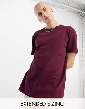 ASOS DESIGN – темно-фиолетовая плотная футболка свободного кроя