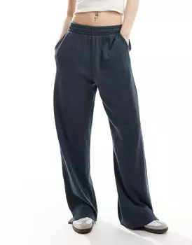 ASOS DESIGN – темно-синие джоггеры с широкими штанинами и вафельной текстурой