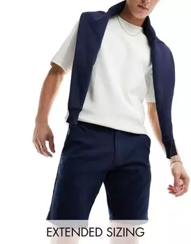 ASOS DESIGN – темно-синие приталенные шорты-чиносы