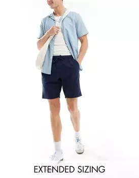 ASOS DESIGN – темно-синие приталенные шорты-чиносы