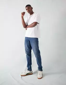 ASOS DESIGN – темно-синие зауженные эластичные джинсы