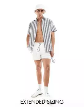 ASOS DESIGN – темно-синяя фактурная рубашка свободного кроя в полоску