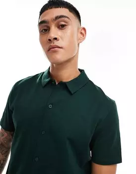 ASOS DESIGN – темно-зеленая рубашка из джерси