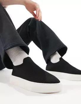 ASOS DESIGN – Трикотажные спортивные туфли на толстой подошве