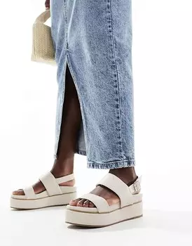 ASOS DESIGN – Tucker 2 – Белые сандалии на плоской подошве с массивной подошвой на платформеs