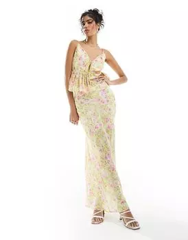 ASOS DESIGN – юбка-макси с цветочным принтом, часть комплекта