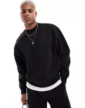 ASOS DESIGN — укороченный свитшот свободного кроя черного цвета