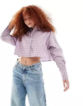 ASOS DESIGN – Ultimate – Короткая блузка-рубашка в клетку в мелкую клетку