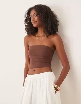 ASOS DESIGN Ultimate укороченный бандо шоколадного цвета