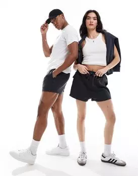 ASOS DESIGN Unisex – короткие шорты облегающего кроя черного цвета
