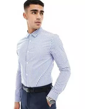 ASOS DESIGN – узкая рубашка в синюю полоску