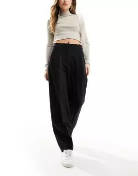 ASOS DESIGN – узкие черные брюки-бочонки