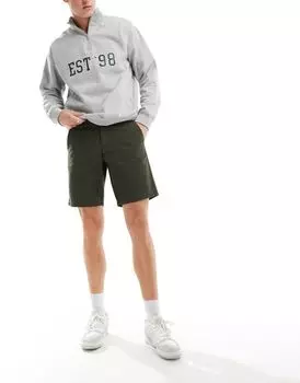 ASOS DESIGN — узкие шорты чинос цвета хаки