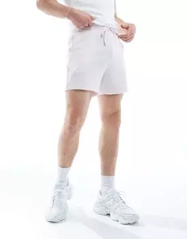 ASOS DESIGN – узкие светло-розовые шорты вафельного цвета