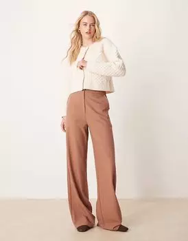 ASOS DESIGN Высокие брюки свободного кроя прямого кроя абрикосового цвета