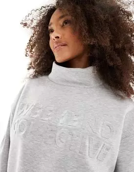 ASOS DESIGN – Weekend Collective – Серая меланжевая толстовка с тисненой надписью