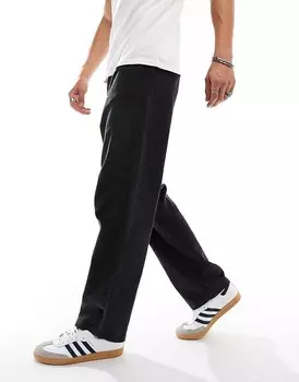 ASOS DESIGN – вельветовые брюки оверсайз графитового цвета