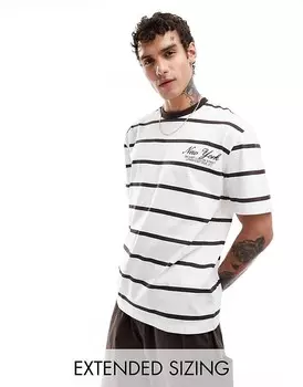 ASOS DESIGN – Яркая полосатая футболка оверсайз