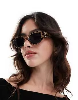 ASOS DESIGN – Яркие овальные солнцезащитные очки черепаховой расцветки