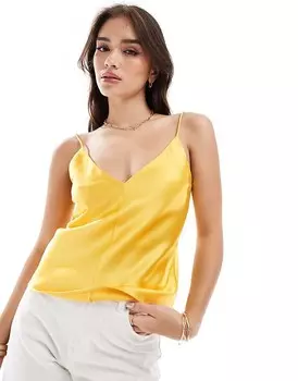 ASOS DESIGN – Ярко-желтый топ-комбинезон с V-образным вырезом