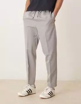 ASOS DESIGN зауженные книзу брюки серого цвета