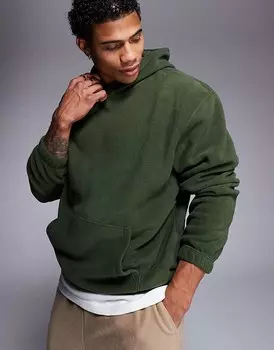 ASOS DESIGN – зеленая флисовая толстовка