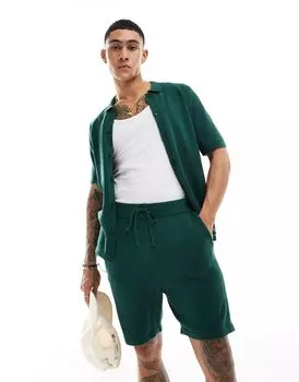 ASOS DESIGN – зеленые шорты хлопкового трикотажа средней плотности, входят в комплект