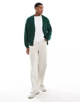 ASOS DESIGN – зеленый вязаный кардиган свободного кроя