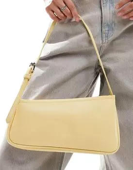 ASOS DESIGN – желтая асимметричная сумка через плечо с пряжкой