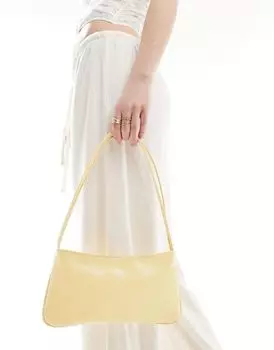 ASOS DESIGN – Желтая кремовая сумка через плечо на узких лямках
