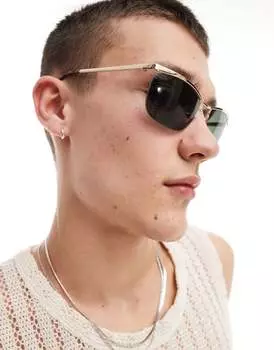 ASOS DESIGN – золотые солнцезащитные очки без оправы