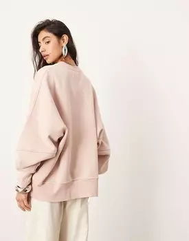 ASOS Edition – бледно-розовый объемный свитер с декоративной строчкой