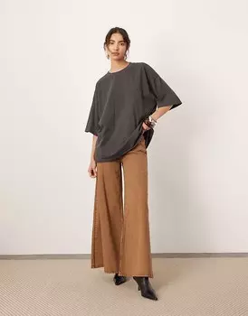 ASOS Edition – Premium – футболка оверсайз графитового цвета