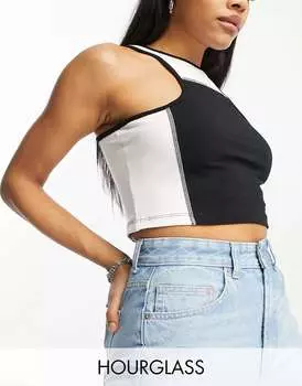 ASOS Hourglass, однотонная майка с цветными блоками, коорд