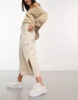 ASOS — каменная юбка-карго миди со присборенной талией
