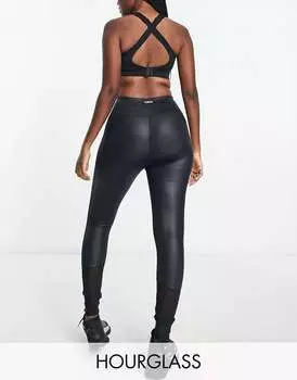 ASOS Леггинсы с мокрым эффектом в сетку «Песочные часы»